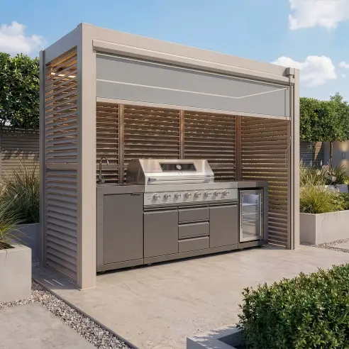 Como Freestanding BBQ Shelter 1
