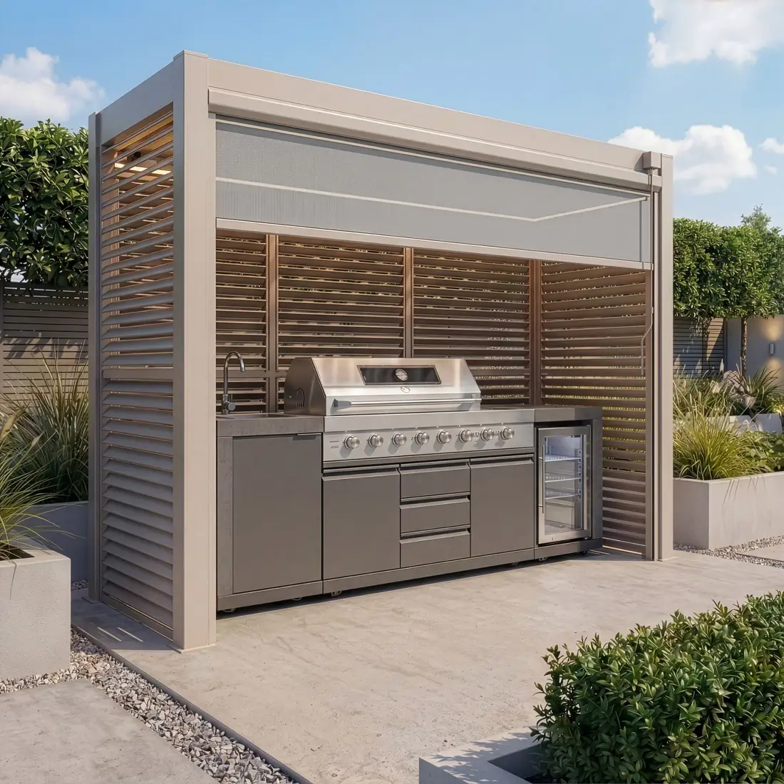Como Freestanding BBQ Shelter 1