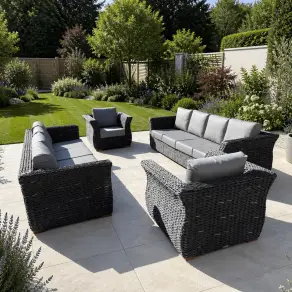 Montana Rattan 4 Seater Double Sofa Suite