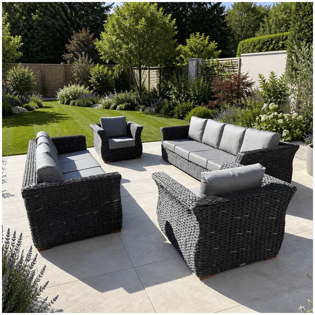 Montana Rattan 4 Seater Double Sofa Suite