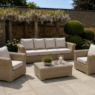 Montana sofa suite – UV-stable 4-seater with armchairs