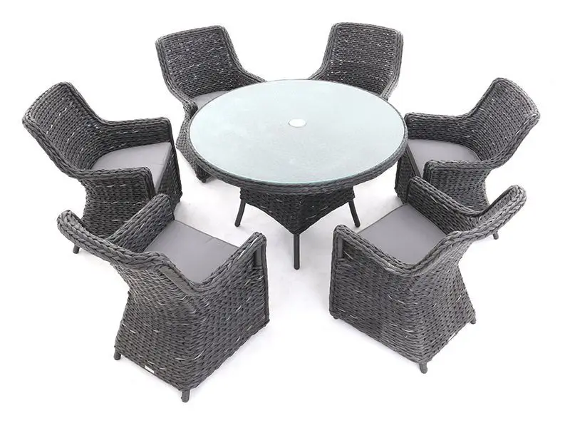 Midnight Montana Round 6 Chair Dining Set
