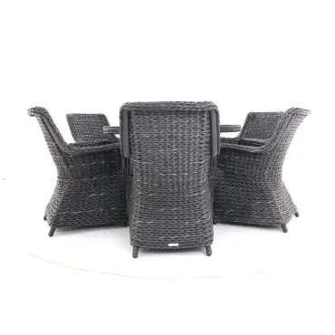 Midnight Montana Round 6 Chair Dining Set