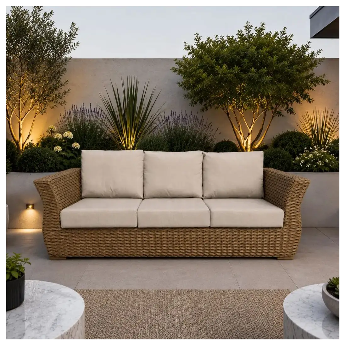 Montana 3 seater sofa – outdoor rattan, cushions included Montana 3 seater sofa – outdoor rattan, cushions included