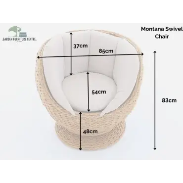Montana swivel chair – hand-woven, UV-stabilised
