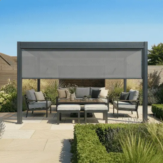 Jupiter Pergola Zip Drop Side Blind - 4m width