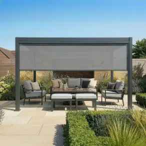 Jupiter Pergola Zip Drop Side Blind - 4m width