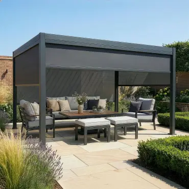 Jupiter Pergola Zip Drop Side Blind - 4m width