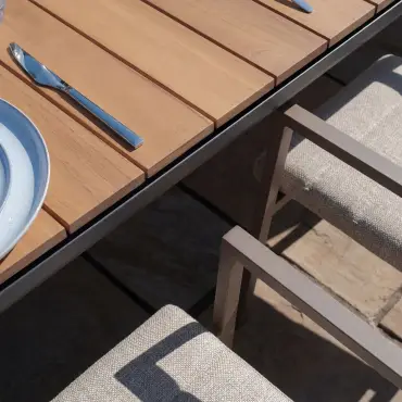 Jakarta Teak Extending 6-10 Seat Dining Table - 10 Ibiza Dining Chairs