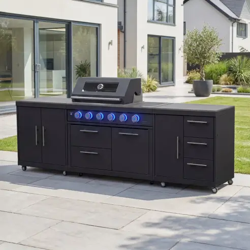 Riley Straight Outdoor Kitchen 4 Burner Gas BBQ S2828-A Riley Straight Outdoor Kitchen 4 Burner Gas BBQ S2828-A