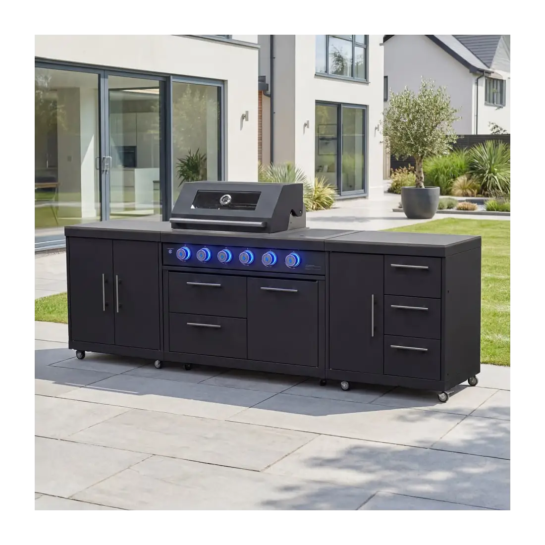 Riley Straight Outdoor Kitchen 4 Burner Gas BBQ S2828-A Riley Straight Outdoor Kitchen 4 Burner Gas BBQ S2828-A