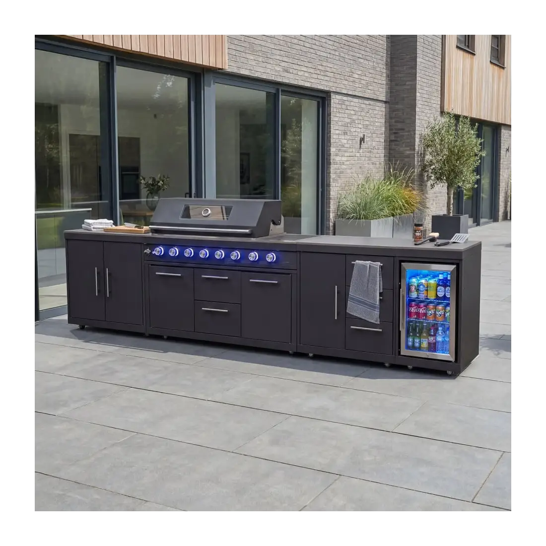 Riley Straight Outdoor Kitchen 6 Burner Gas BBQ S3638-A