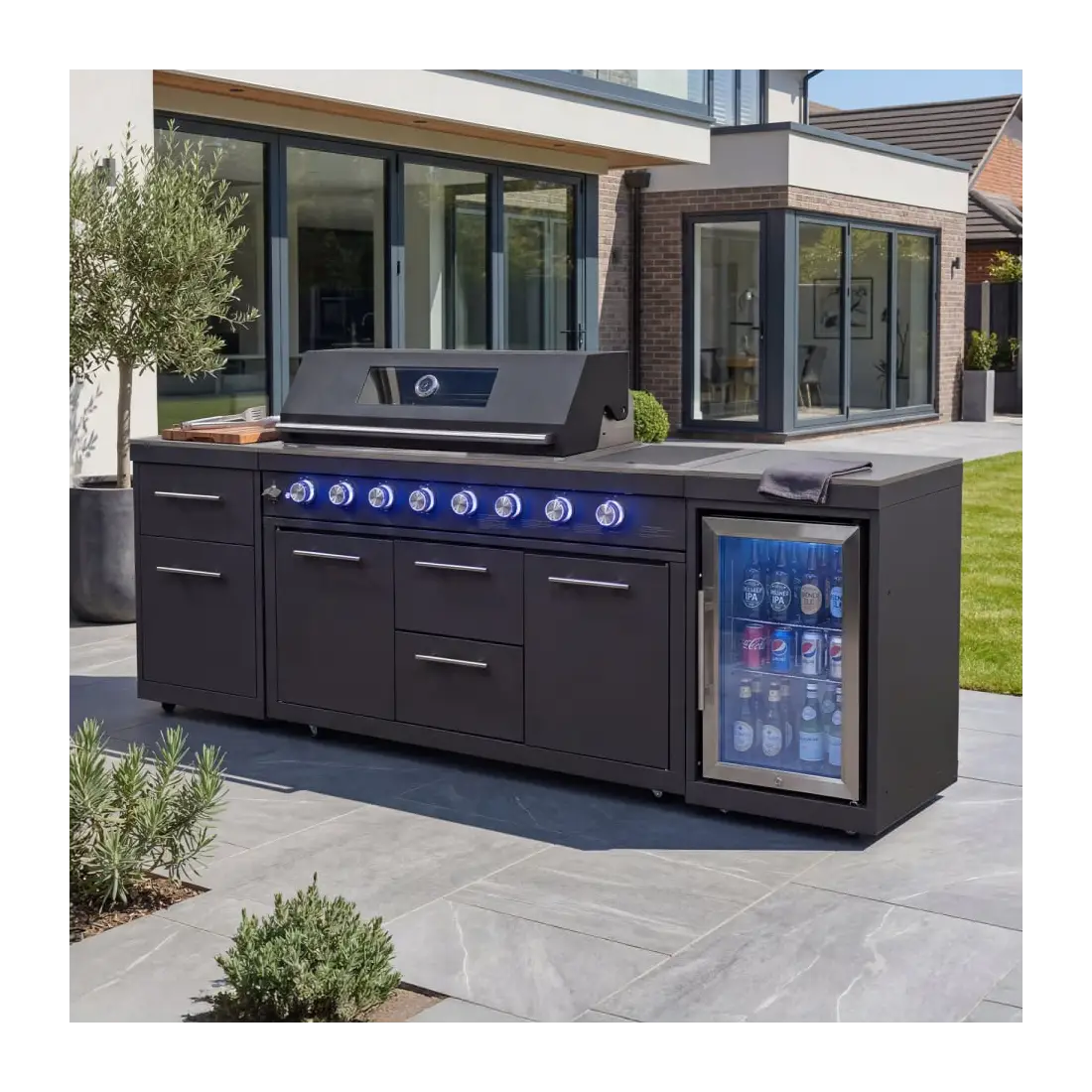 Riley Straight Outdoor Kitchen 6 Burner Gas BBQ S2188-A