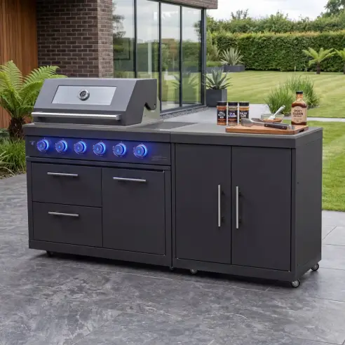 Riley Straight Outdoor Kitchen 4 Burner Gas BBQ S1998-A Riley Straight Outdoor Kitchen 4 Burner Gas BBQ S1998-A