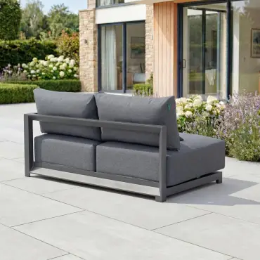 Rex Aluminium Lounging Left-Handed Piece – Weatherproof Outdoor