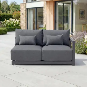 Rex Aluminium Lounging Left-Handed Piece – Weatherproof Outdoor