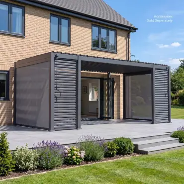 Titan Aluminium Metal Pergola - 6m (1+4+1m) x 3m Free Standing