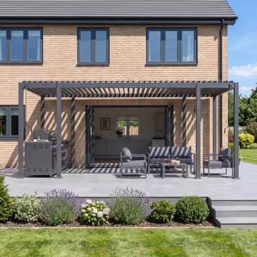 Titan Aluminium Metal Pergola - 6m (1+4+1m) x 3m Free Standing
