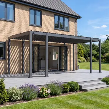 Titan Aluminium Metal Pergola - 6m (1+4+1m) x 3m Free Standing