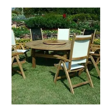 TNT recliner x 8 with 210cm dia chunky table