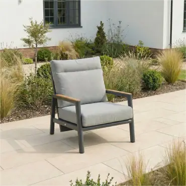 Isaac Aluminium Wood 5 Piece Lounging Set