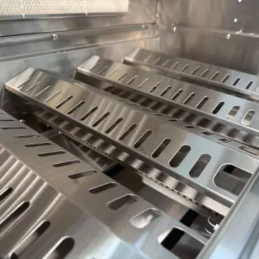 Monarch Linear Outdoor Kitchen - 4 Burner Gas Grill, Sink & Single Fridge