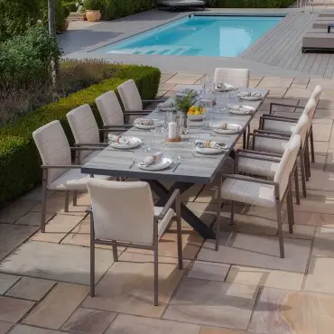 Vienna 6-10 Seat Extending Rectangular Dining Set