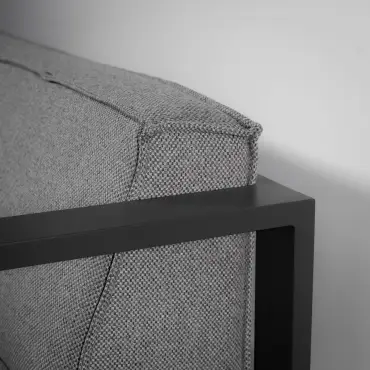 Fabric Ibiza 3 Seat Sofa Set - Round Coffee Table & 3 Footstools