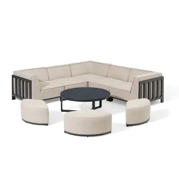 Ibiza Small Corner Sofa Set & Round Coffee Table
