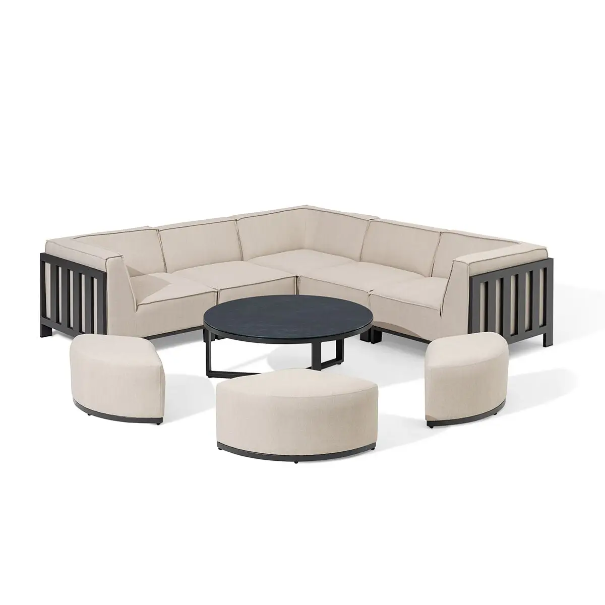 Ibiza Small Corner Sofa Set & Round Coffee Table
