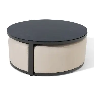 Ibiza Small Corner Sofa Set & Round Coffee Table