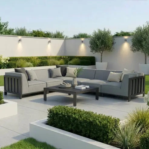Ibiza Medium Corner Sofa Set Square Coffee Table