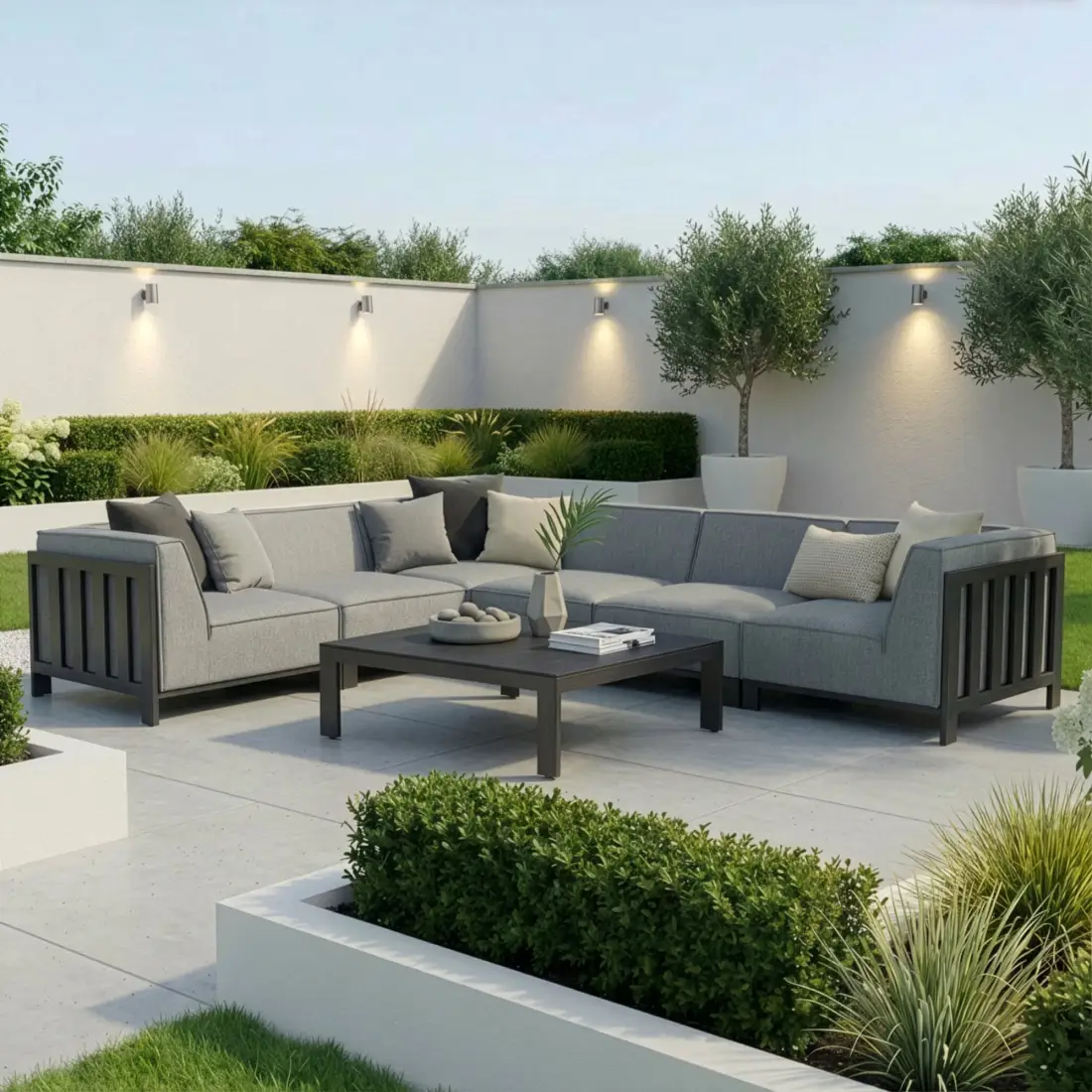 Ibiza Medium Corner Sofa Set Square Coffee Table