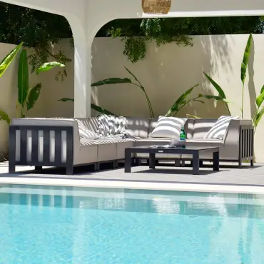 Ibiza Medium Corner Sofa Set Square Coffee Table