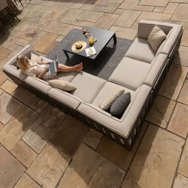 Ibiza Medium Corner Sofa Set Square Coffee Table