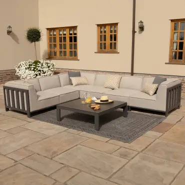 Ibiza Medium Corner Sofa Set Square Coffee Table