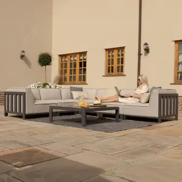 Ibiza Medium Corner Sofa Set Square Coffee Table