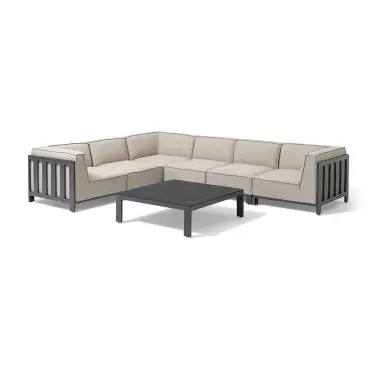 Ibiza Medium Corner Sofa Set Square Coffee Table