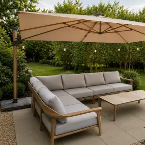 Pisa Cantilever 3m x 4m Parasol & LED Lights Portrait