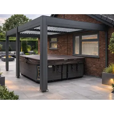 Wall Mounted 5M X 3M ECLIPSE GAZEBO - A wall-mounted gazebo ­is a beautiful extended version of our smaller Eclipse gazebos!
