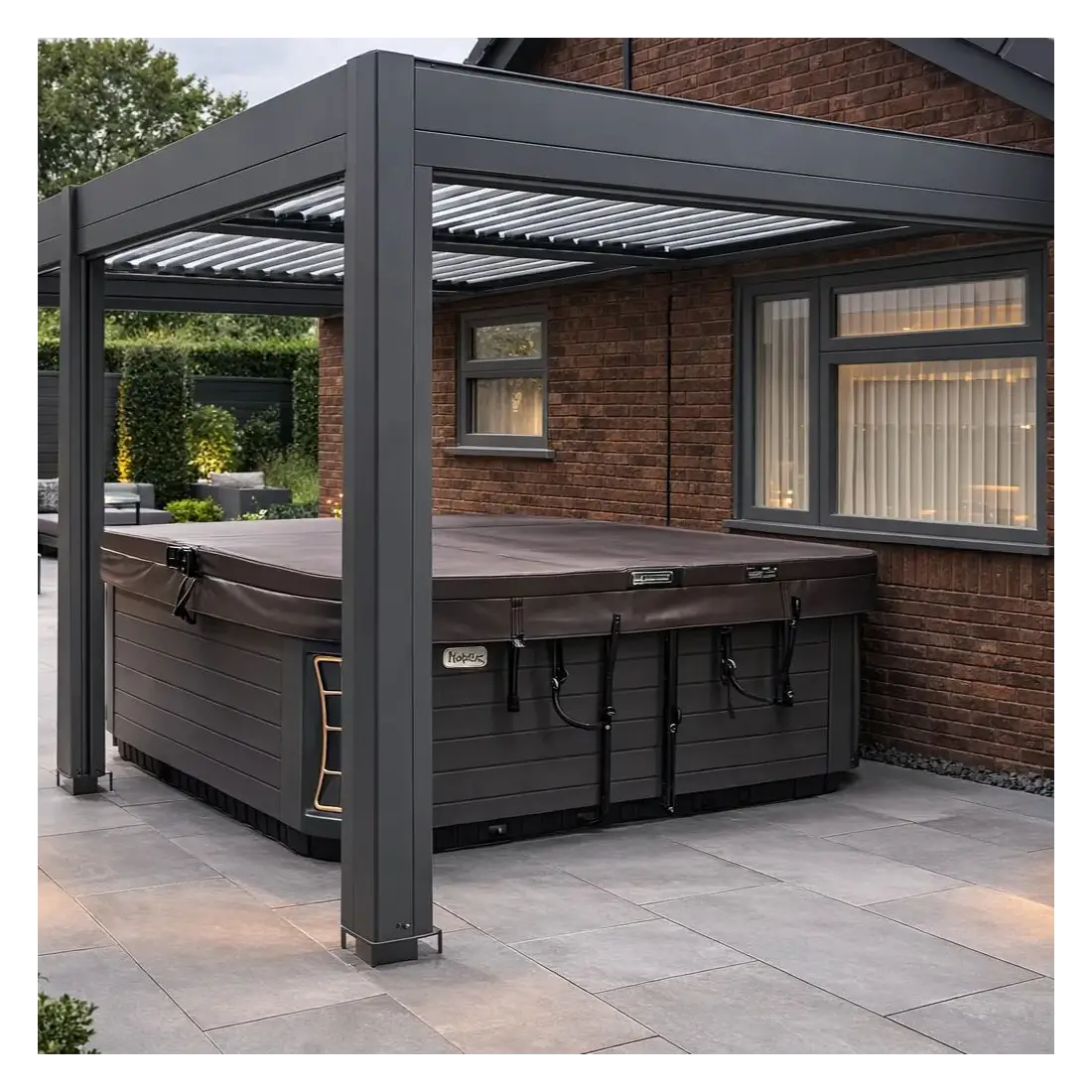 Wall Mounted 5M X 3M ECLIPSE GAZEBO - A wall-mounted gazebo ­is a beautiful extended version of our smaller Eclipse gazebos!