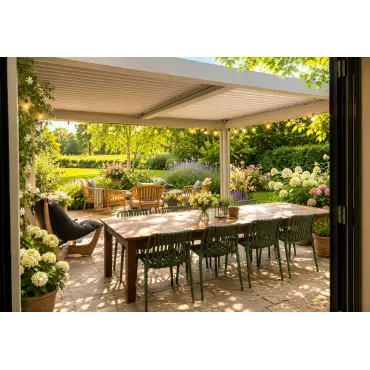 Eclipse 3 X 4m Cotswold Stone LED Motorised Pergola | Free Standing