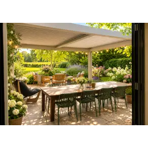 Eclipse 3 X 4m Cotswold Stone LED Motorised Pergola | Free Standing