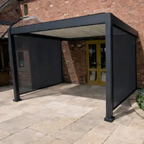 Eclipse 3 X 3m LED Motorised Pergola | Wall Mounted