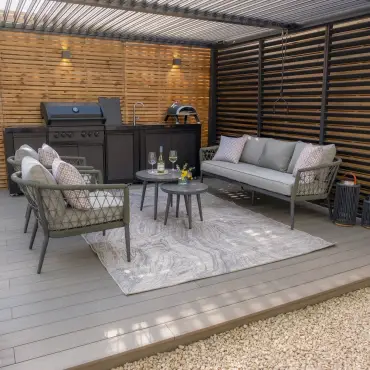 Monaco Rope Sofa Set – 3 Seat with Round Tables
