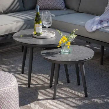 Monaco Rope Sofa Set – 3 Seat with Round Tables