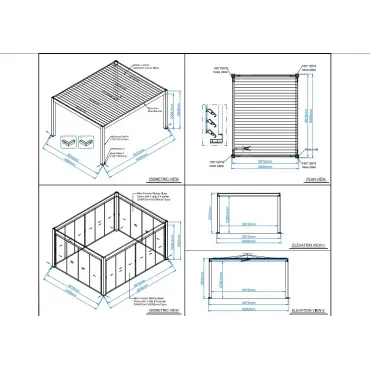 Mirage 5M x 4M Bioclimatic Pergola
