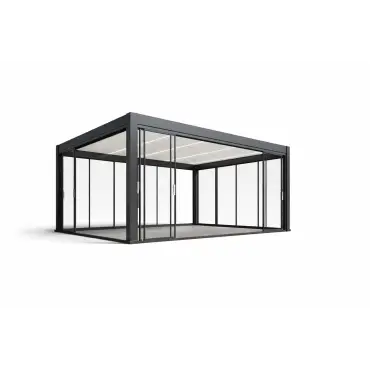 Bioclimatic Pergola with Glass Doors & Smart Tuya Control