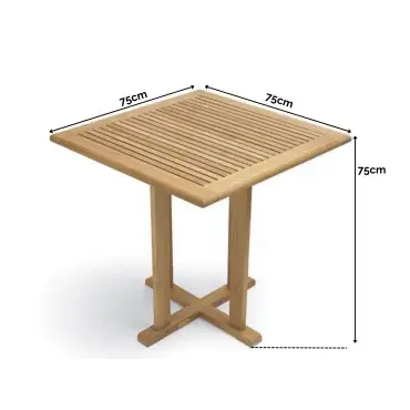 Cafe 75cm sq teak table