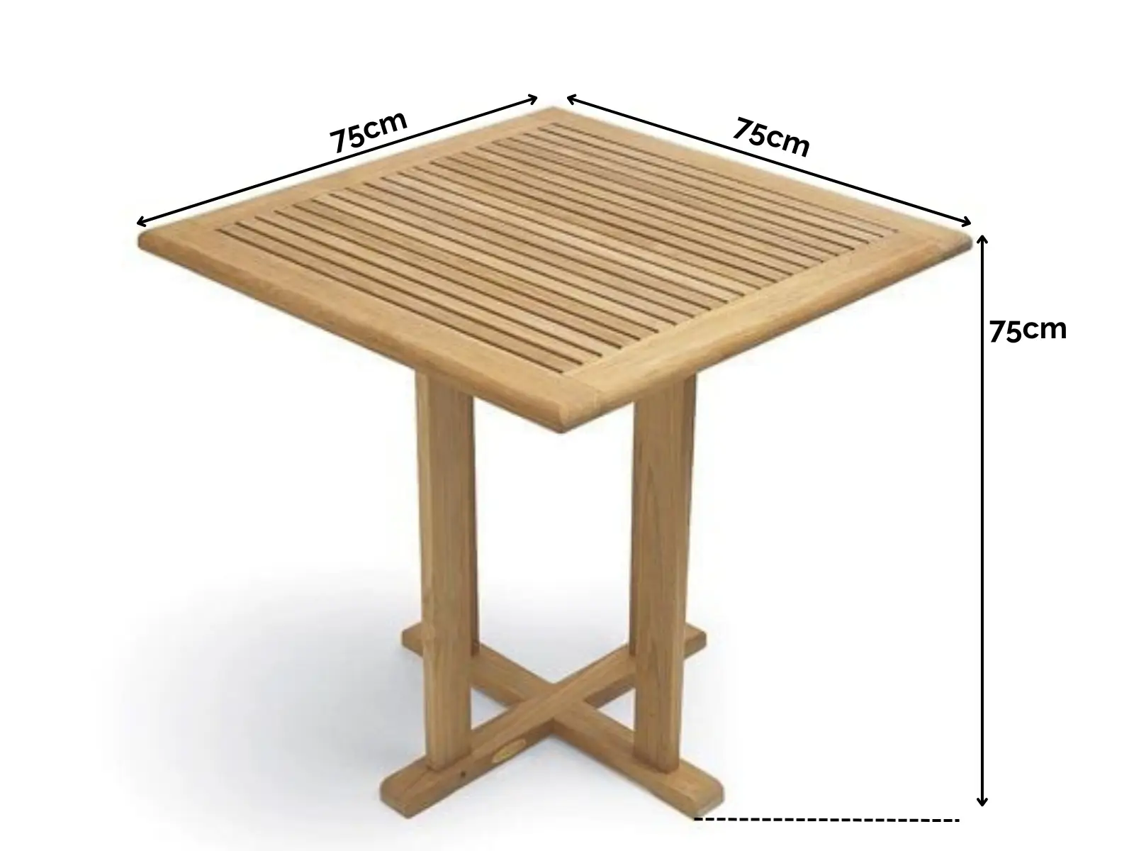 Cafe 75cm Square Teak Table - Certified Teak